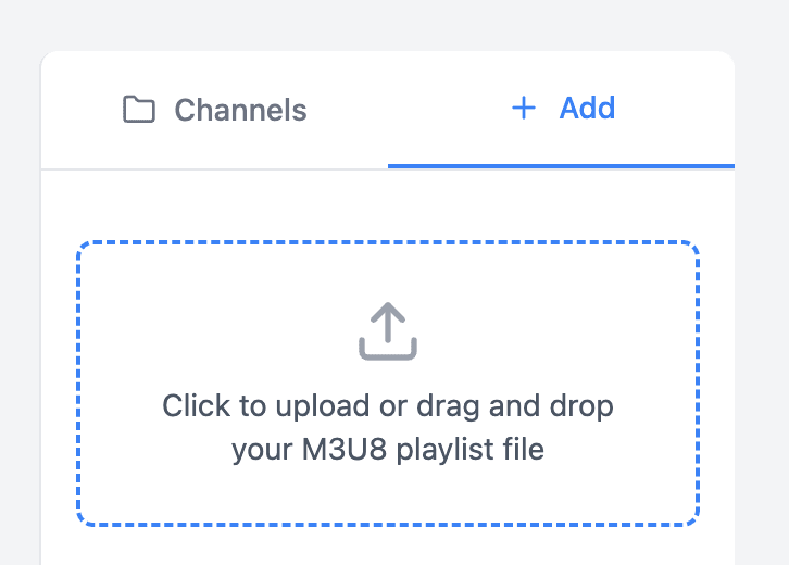 Drag and drop interface for M3U8 files